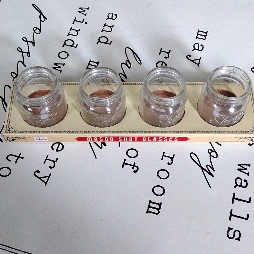 Mason shot glasses 4pc